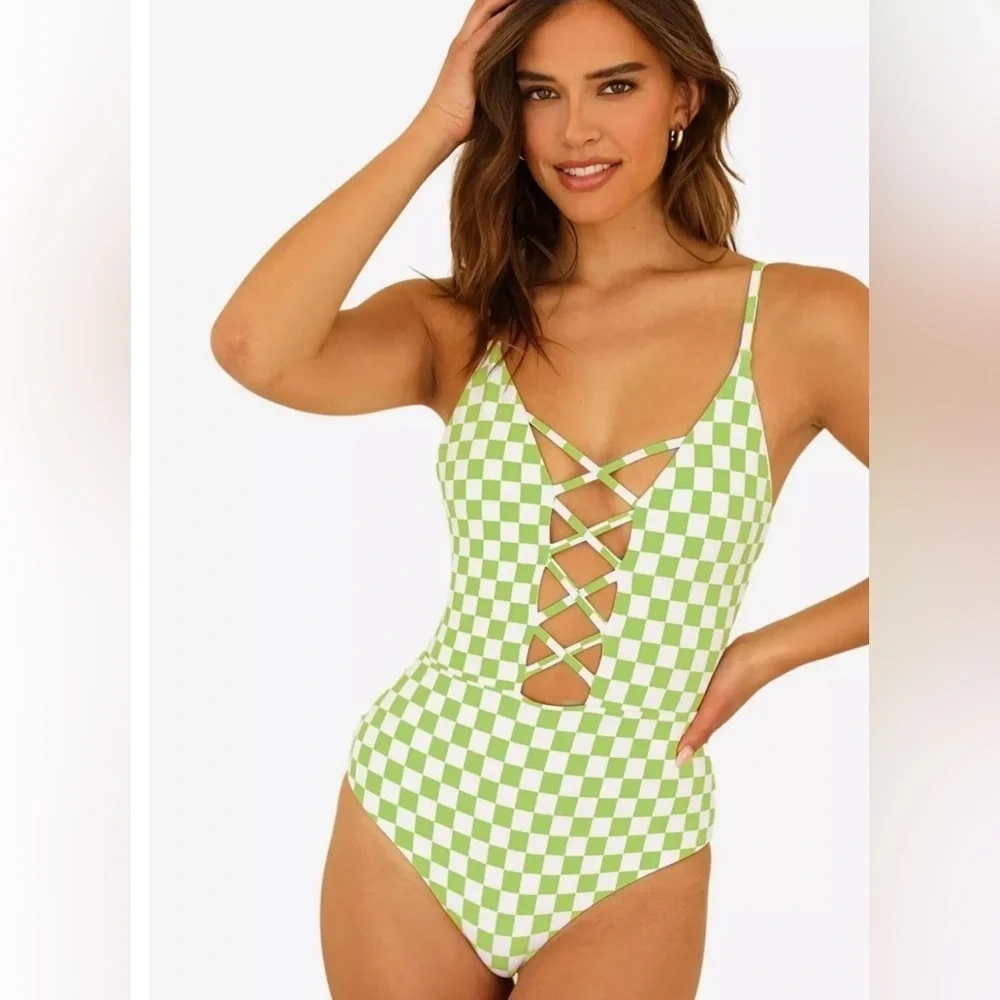 Women’s Dippin’ Daisy’s Bliss One Piece Swimsuit Checked Out Small